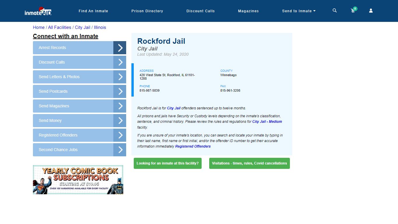 Rockford Jail | Inmate Locator