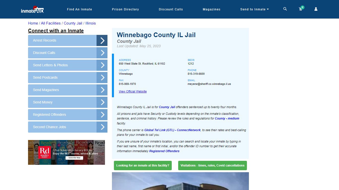 Winnebago County IL Jail - Inmate Locator - Rockford, IL